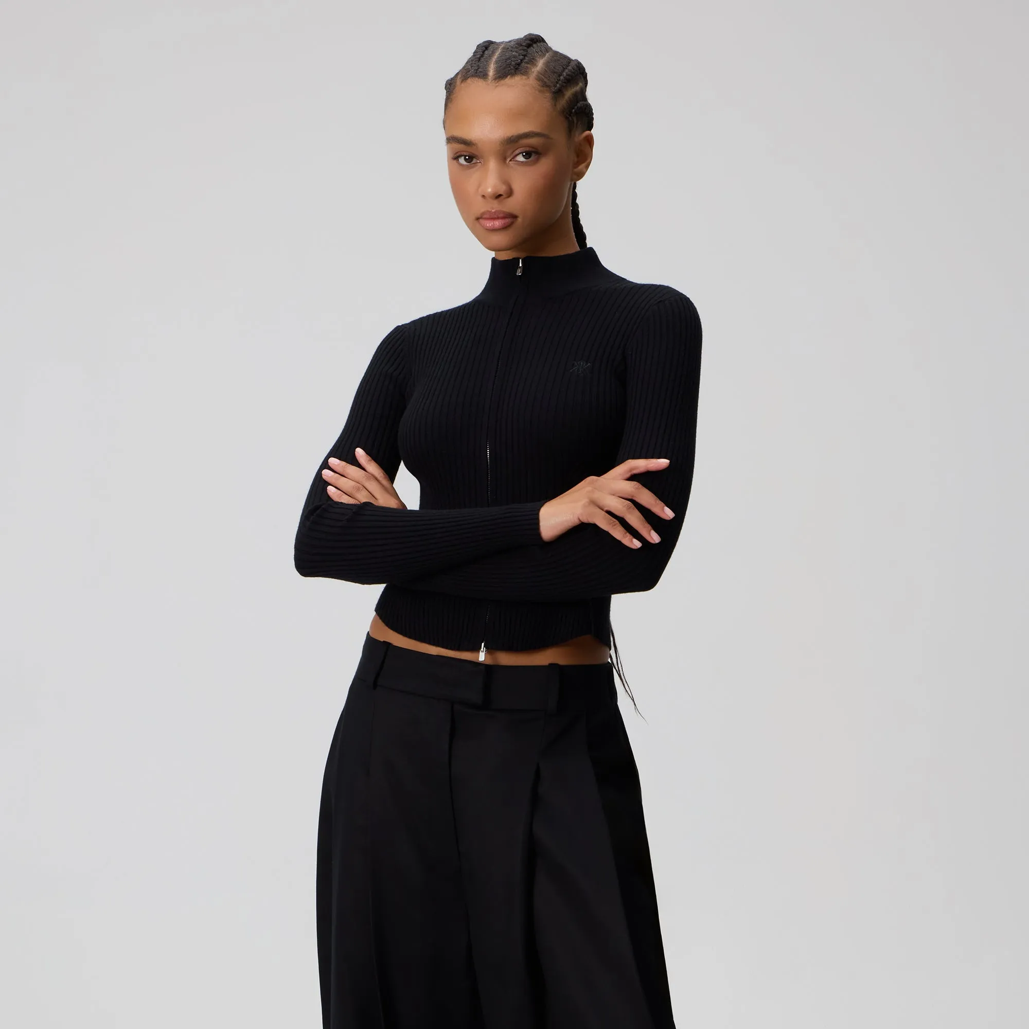 Kith Women Ina Sweater Track Zip - Black sold by Kith product image thumbnail 2