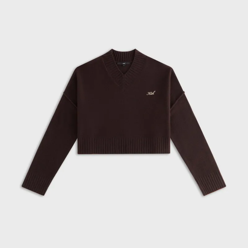 Kith Women Anja Cropped V-Neck Sweater - Incognito sold by Kith