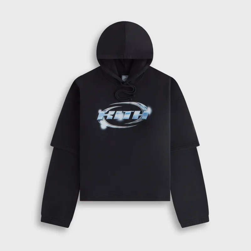 Kith Women Kora Layered Hoodie - Black sold by Kith