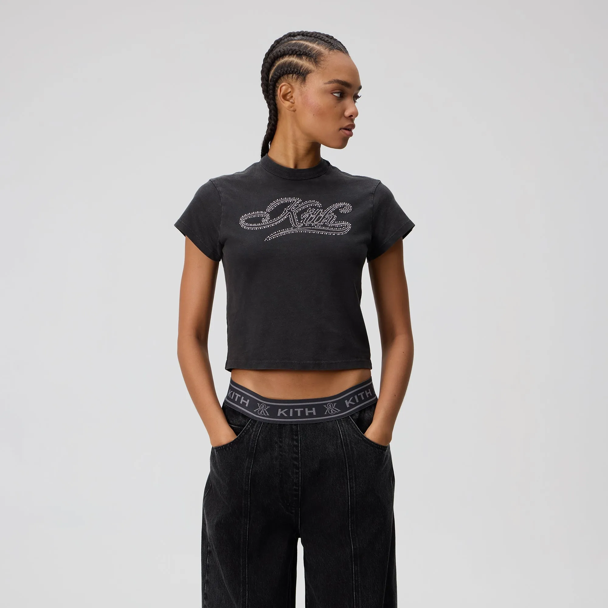 Kith Women Mulberry Studded Vintage Tee - Black sold by Kith product image thumbnail 2