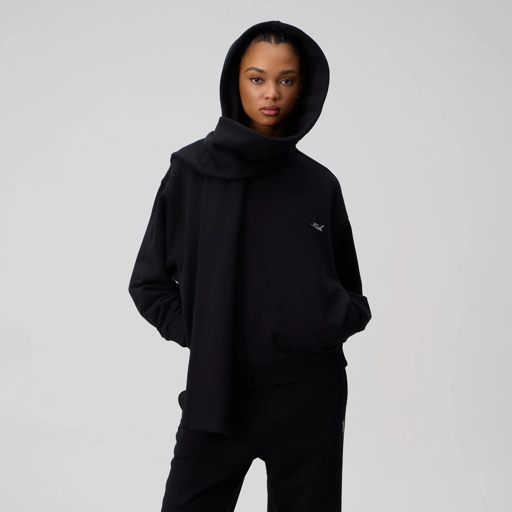Kith Women Sedo Scarf Hoodie - Black sold by Kith product image thumbnail 3