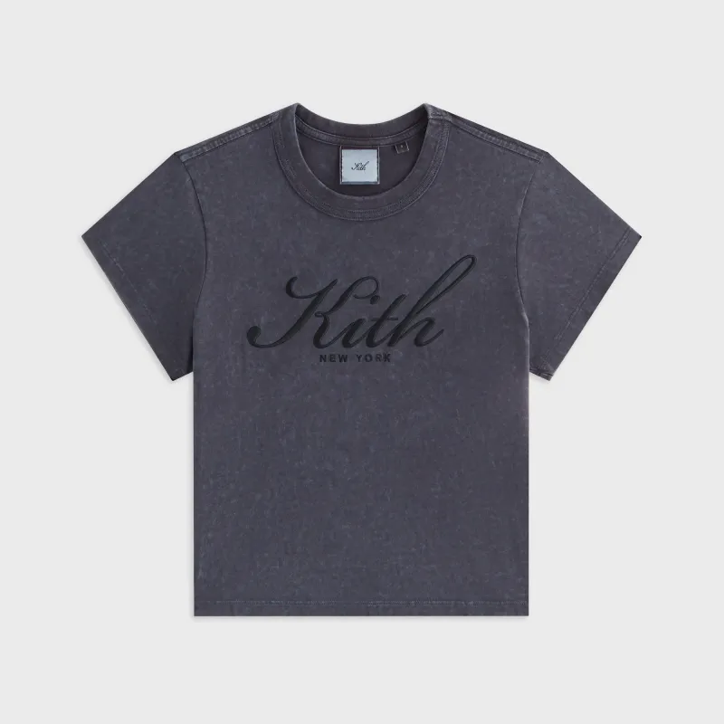Kith Women Mulberry Script Vintage New York Tee - Black sold by Kith