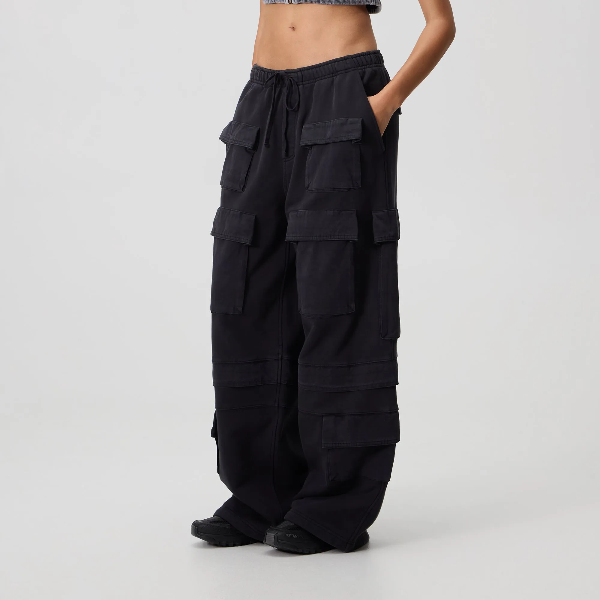 Kith Women Zayn Cargo Sweatpant - Black sold by Kith product image thumbnail 2