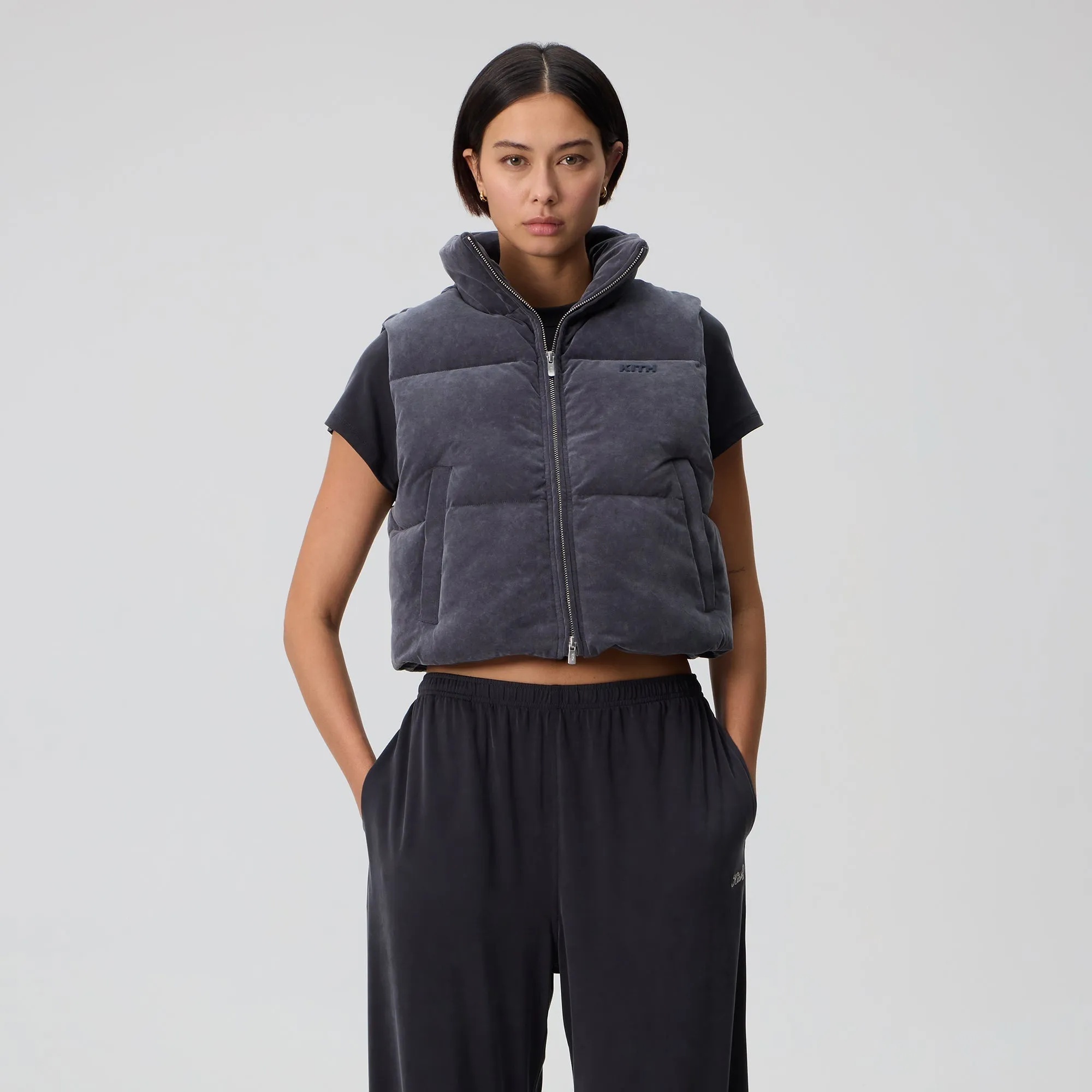 Kith Women Holt Sueded Jersey Vest - Black sold by Kith product image thumbnail 2
