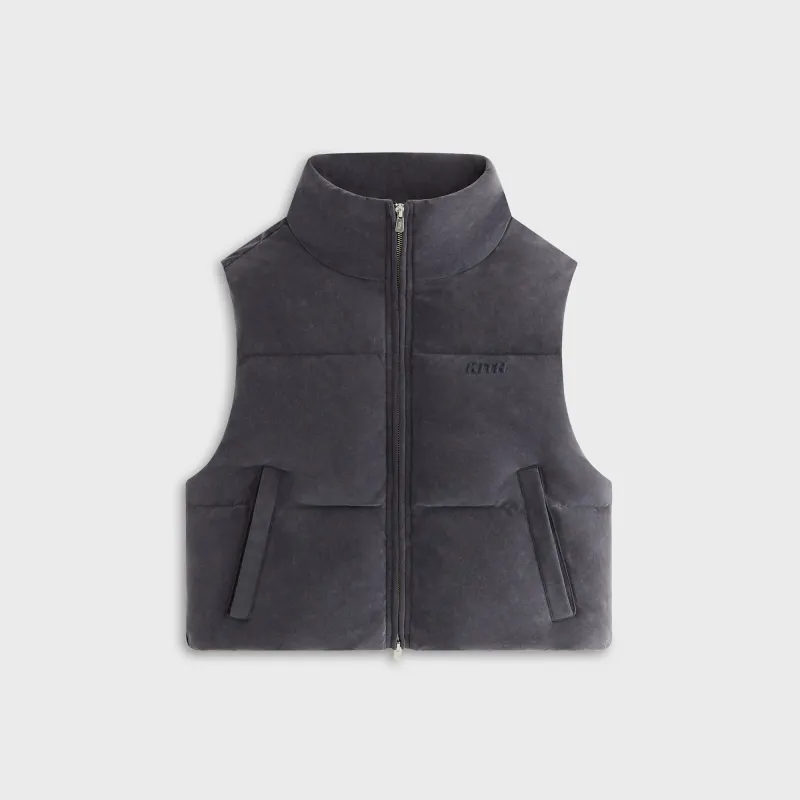 Kith Women Holt Sueded Jersey Vest - Black sold by Kith