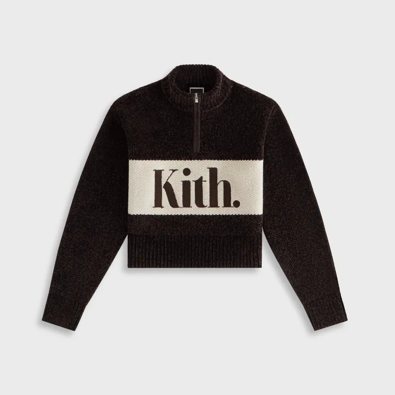Kith Women Hunter II Chenille Punctuated Quarter Zip - Incognito sold by Kith