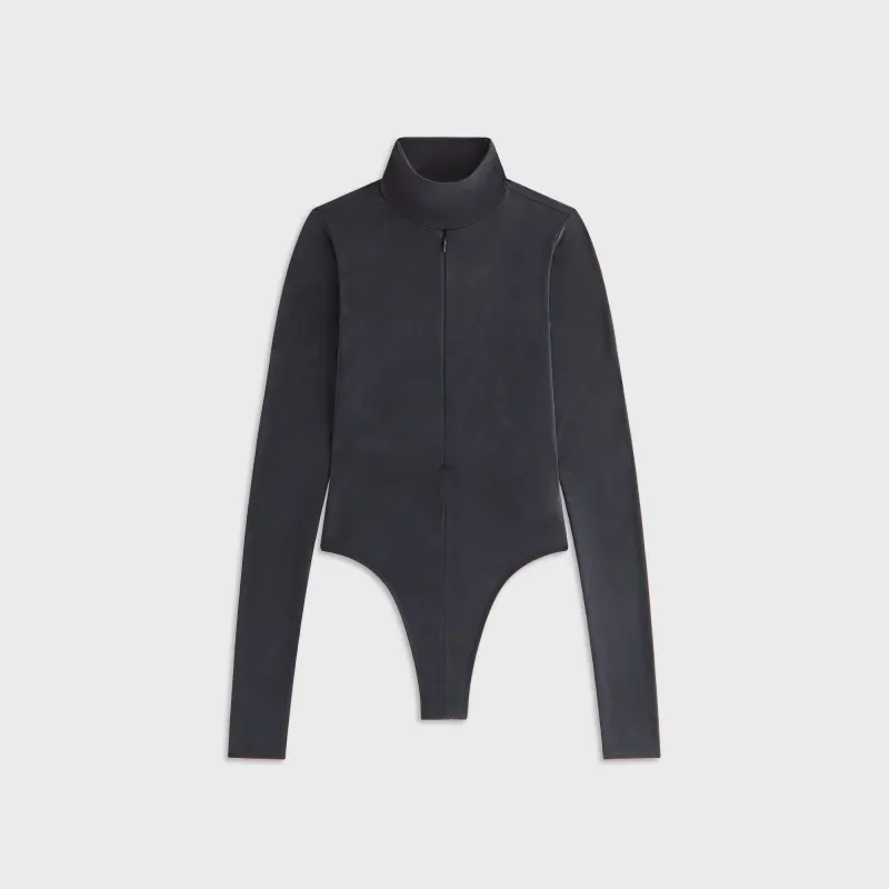 Kith Women Alexis Zip Front Bodysuit - Black sold by Kith