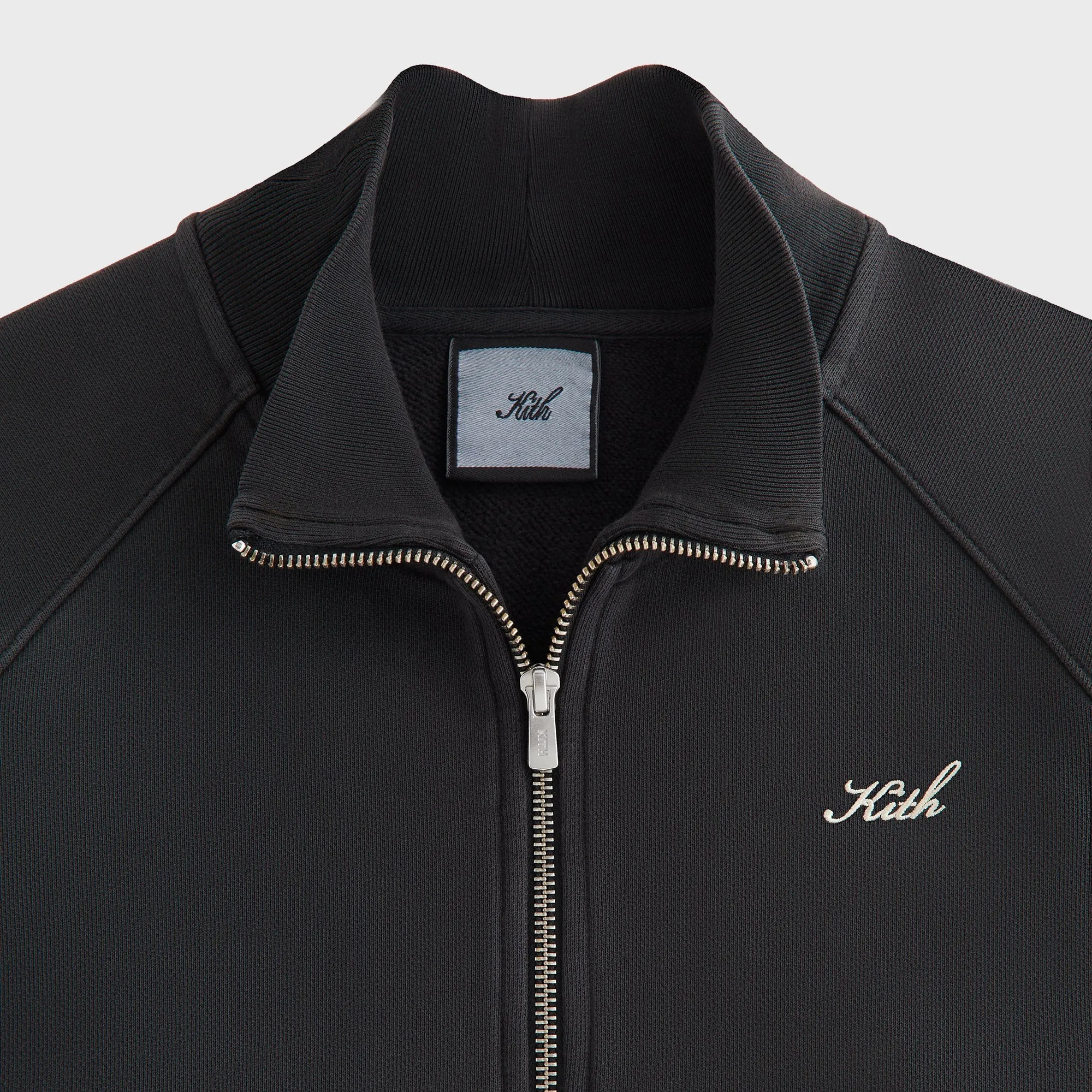 Kith Women Davin Cropped Fleece Track Zip - Black sold by Kith product image thumbnail 4