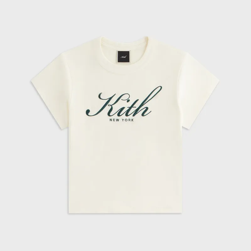 Kith Women Mulberry Script Vintage New York Tee - Sandrift sold by Kith