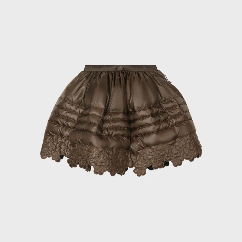 The North Face x Cecilie Bahnsen Quilted Down Skirt - Soil Brown sold by Kith