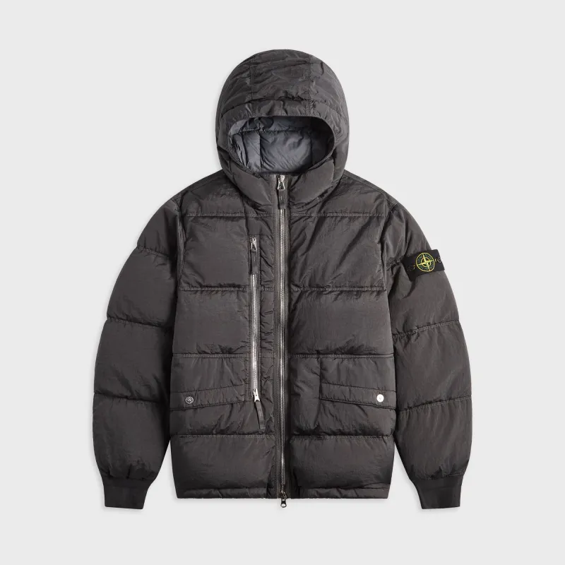 Stone Island Logo Patch Padded Jacket - Lead Grey sold by Kith