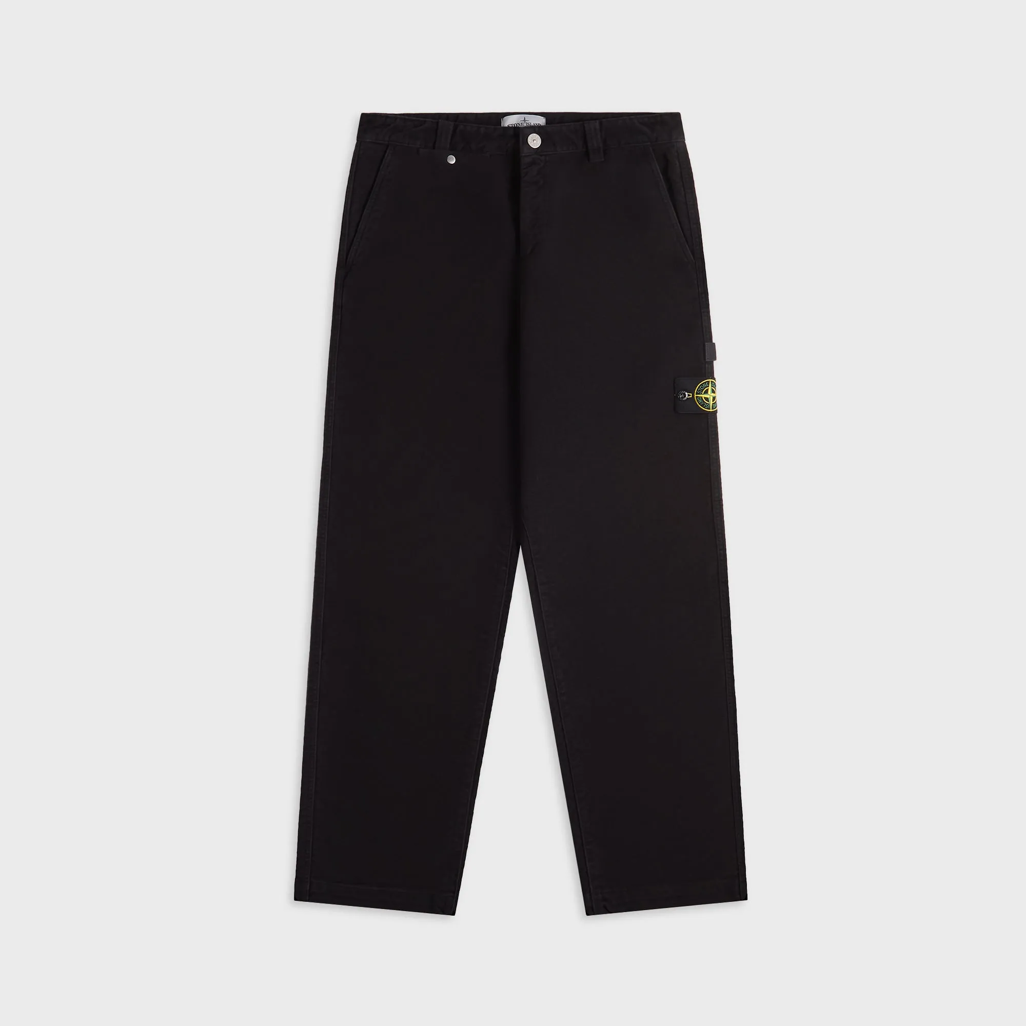 Stone Island Cotton Moleskin Trousers - Black sold by Kith