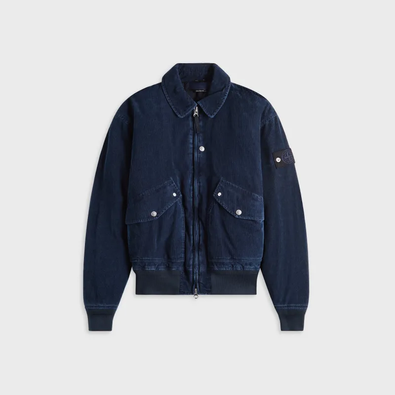 Stone Island Corduroy Bomber Jacket - Indigo sold by Kith