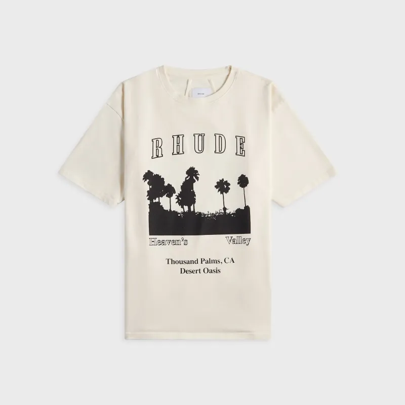 Rhude Thousand Palms Tee - Vintage Black sold by Kith