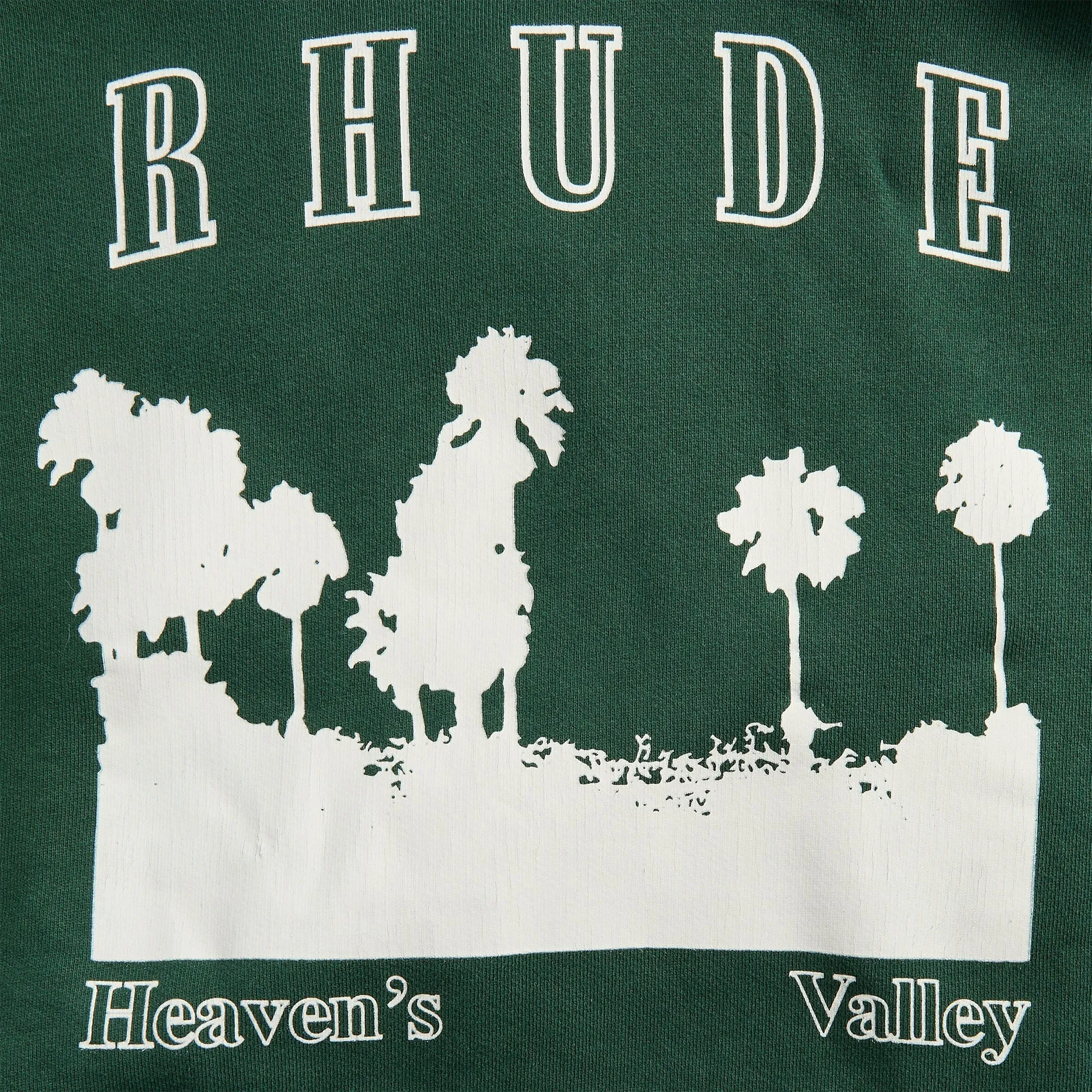 Rhude Thousand Palms Hoodie - Vintage Forest Green / White sold by Kith product image thumbnail 3
