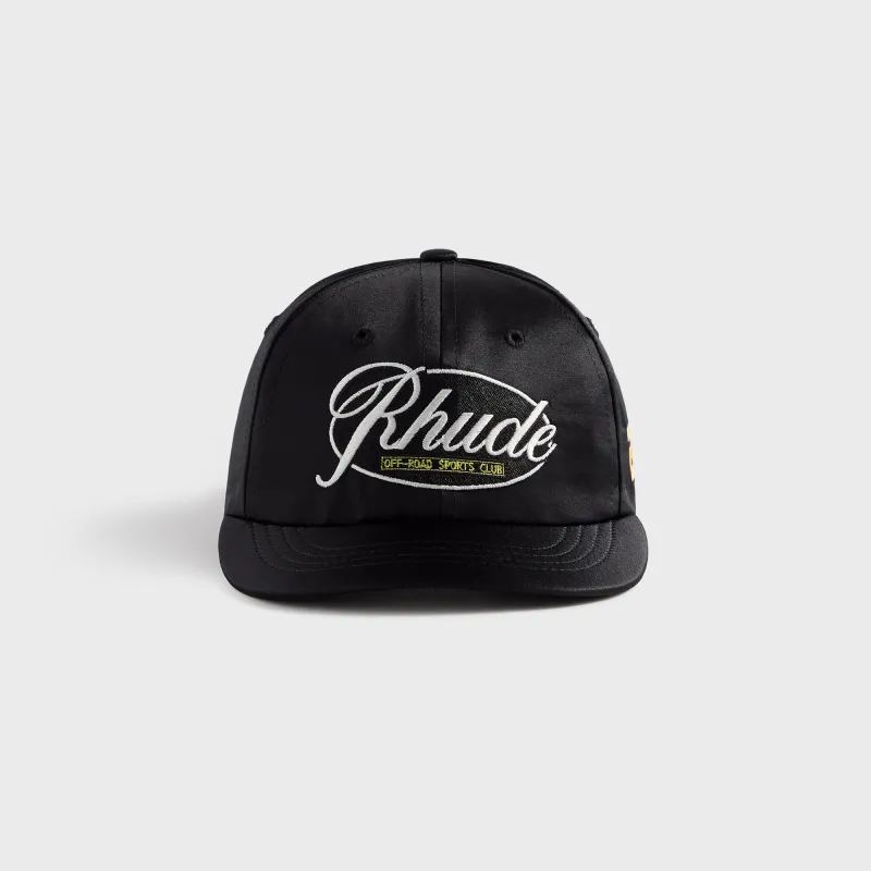 Rhude Sports Club Curved Brim Cap - Black sold by Kith