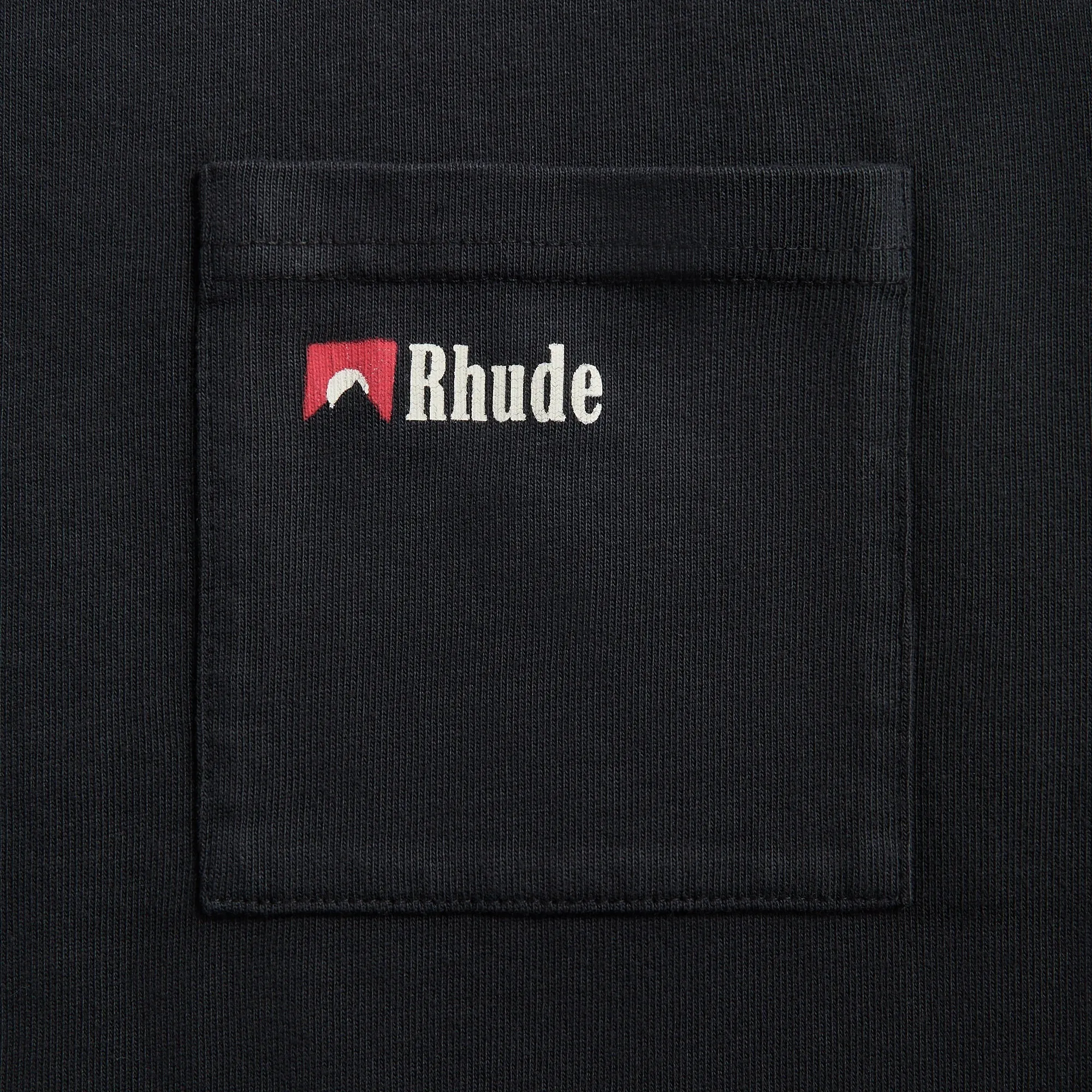 Rhude Moonlight Wolf Pocket Tee - Vintage Black / White / Red sold by Kith product image thumbnail 3