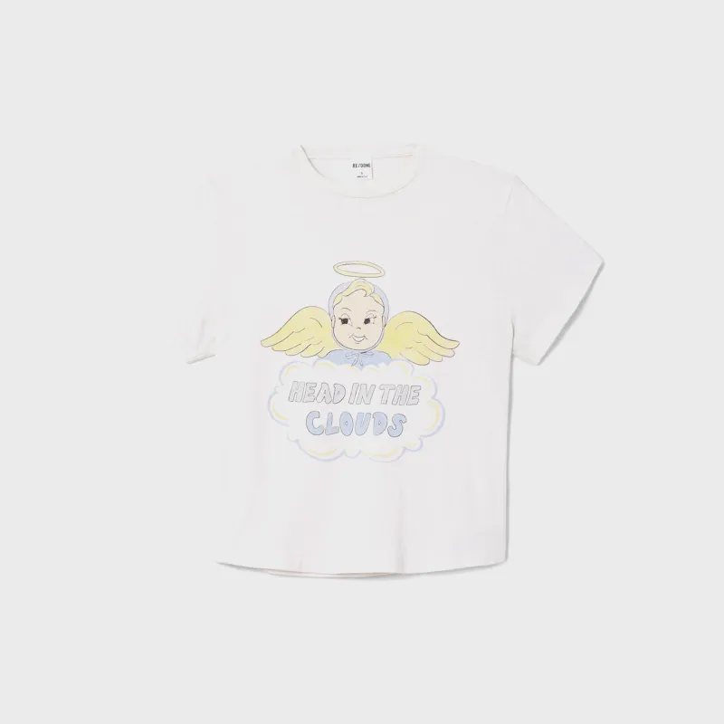 ReDone 50s Boxy Tee Clouds - Vintage White sold by Kith