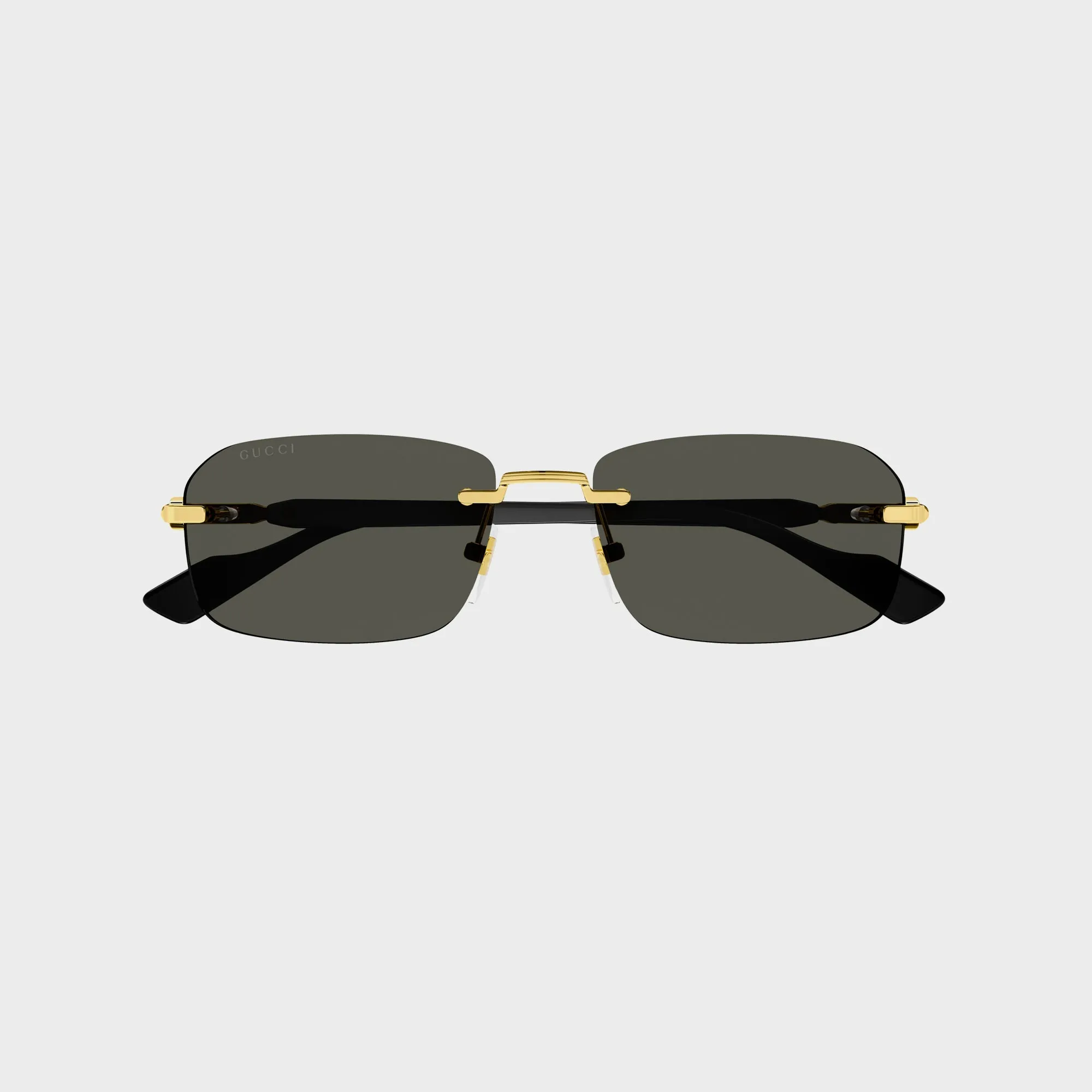 Gucci GG Rectangle Sunglasses - Gold / Black sold by Kith