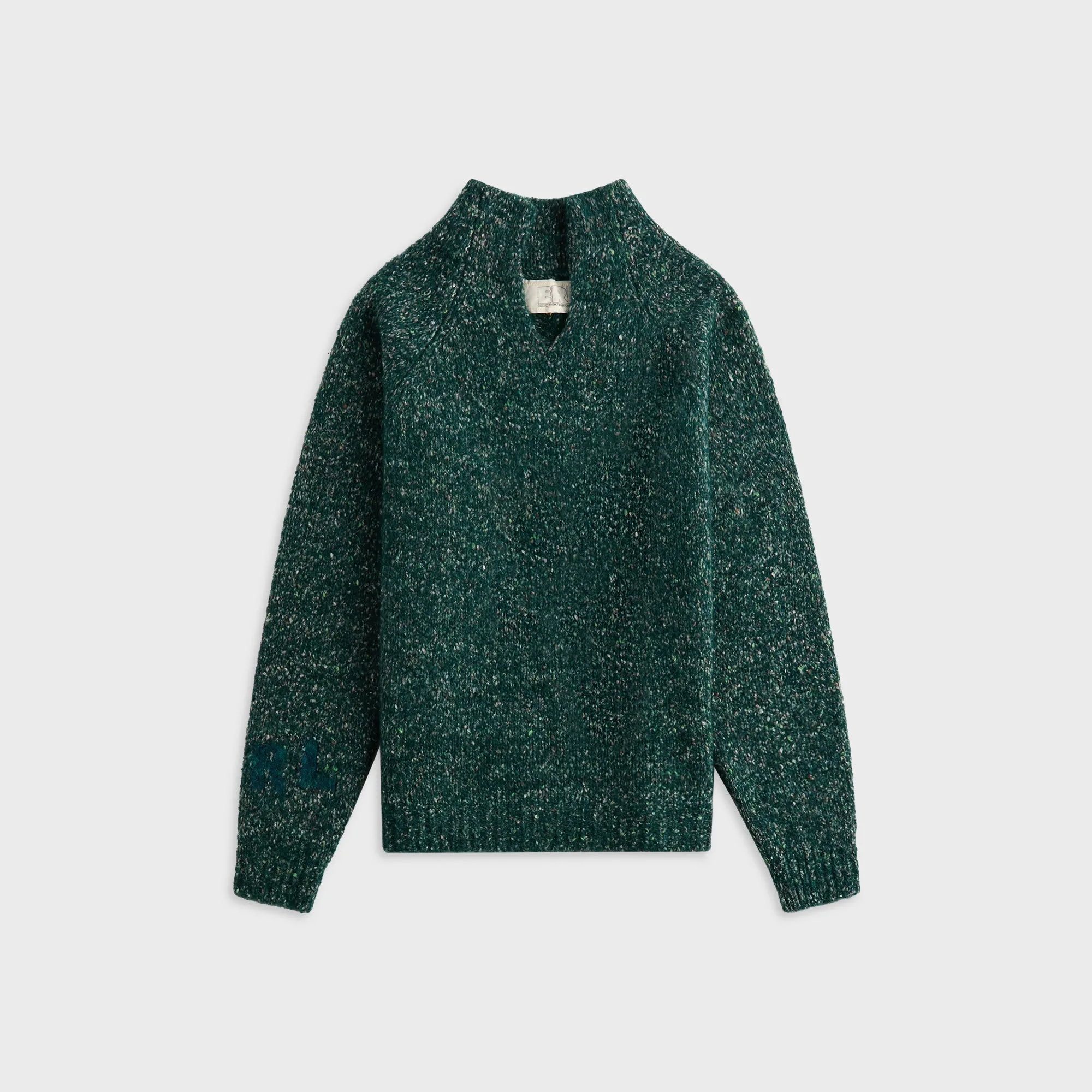 ERL Slit Neck Alpaca Sweater Knit - Dark Green sold by Kith