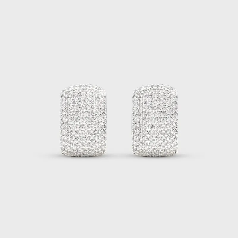 Crystal Haze Exclusive Infinity Hoops Small - Silver / Clear sold by Kith