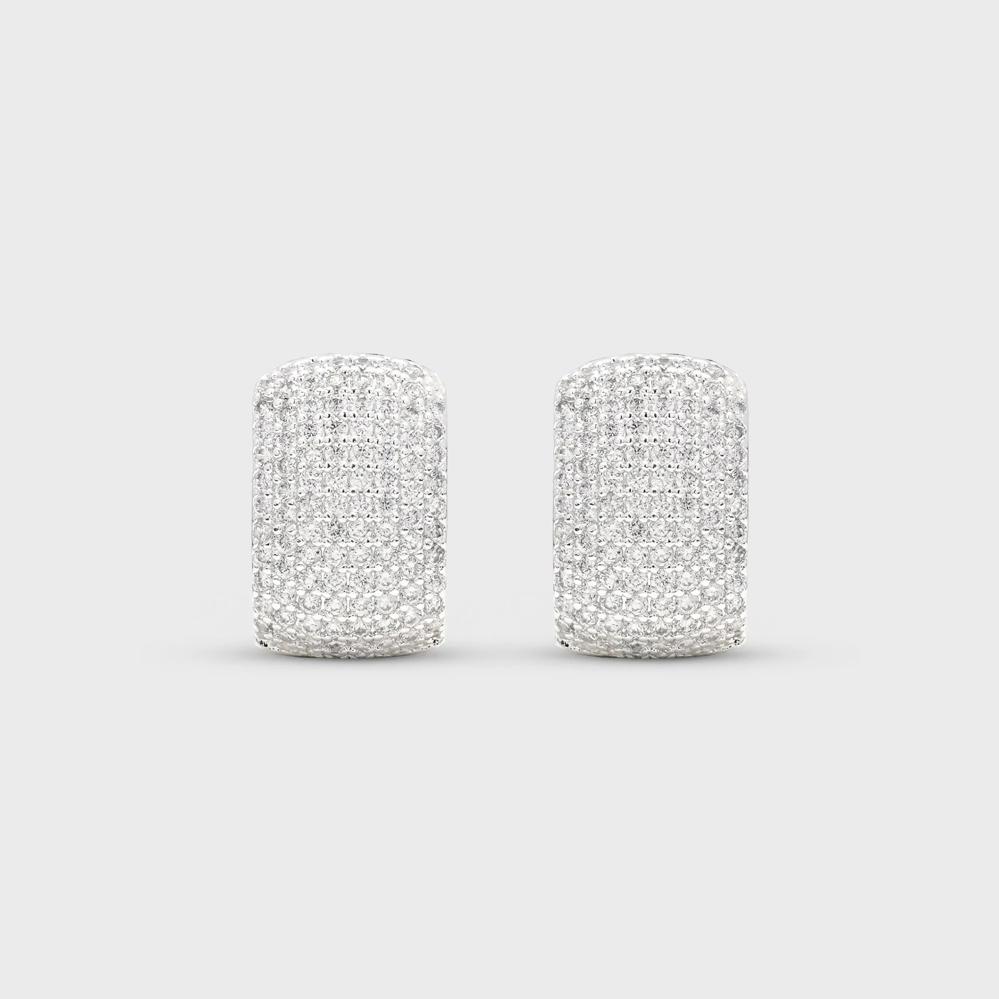 Crystal Haze Exclusive Infinity Hoops Small - Silver / Clear sold by Kith