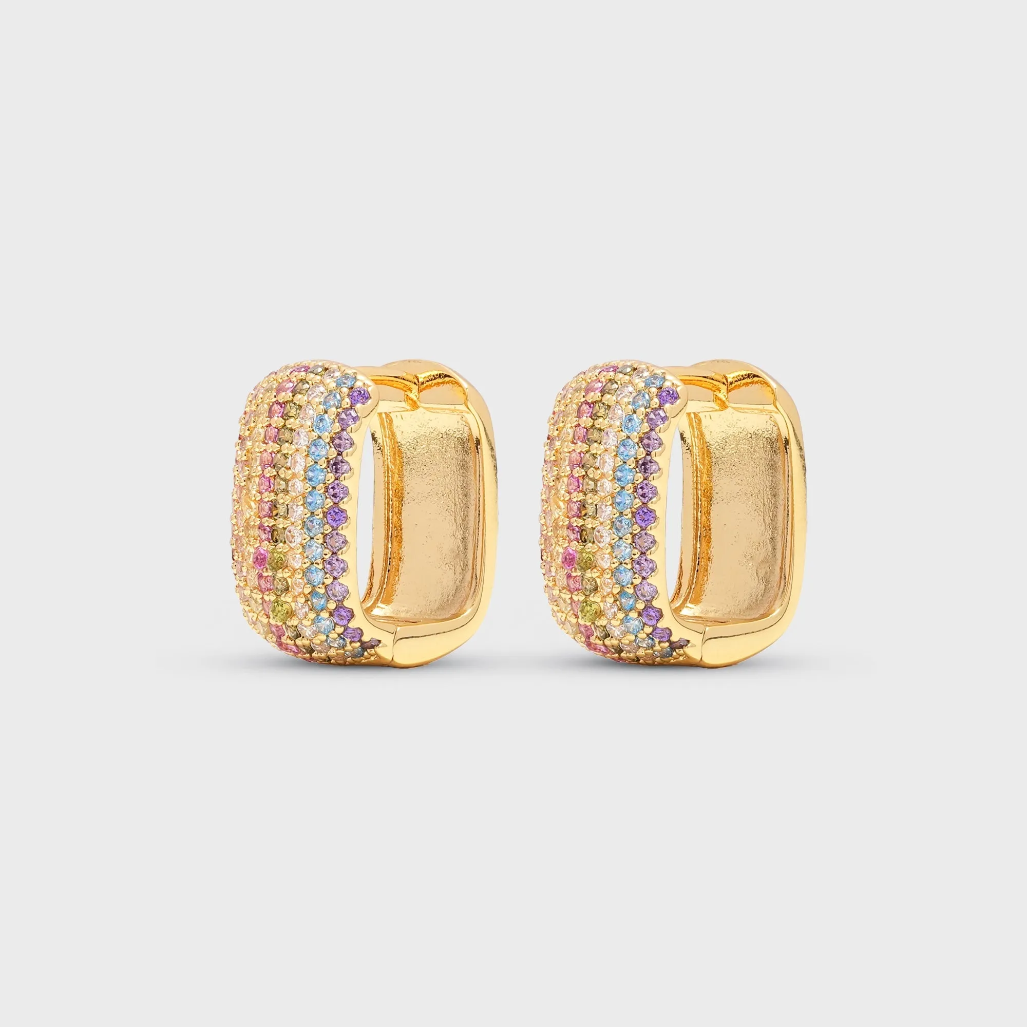 Crystal Haze Exclusive Infinity Hoops Small - Gold / Rainbow sold by Kith product image thumbnail 2