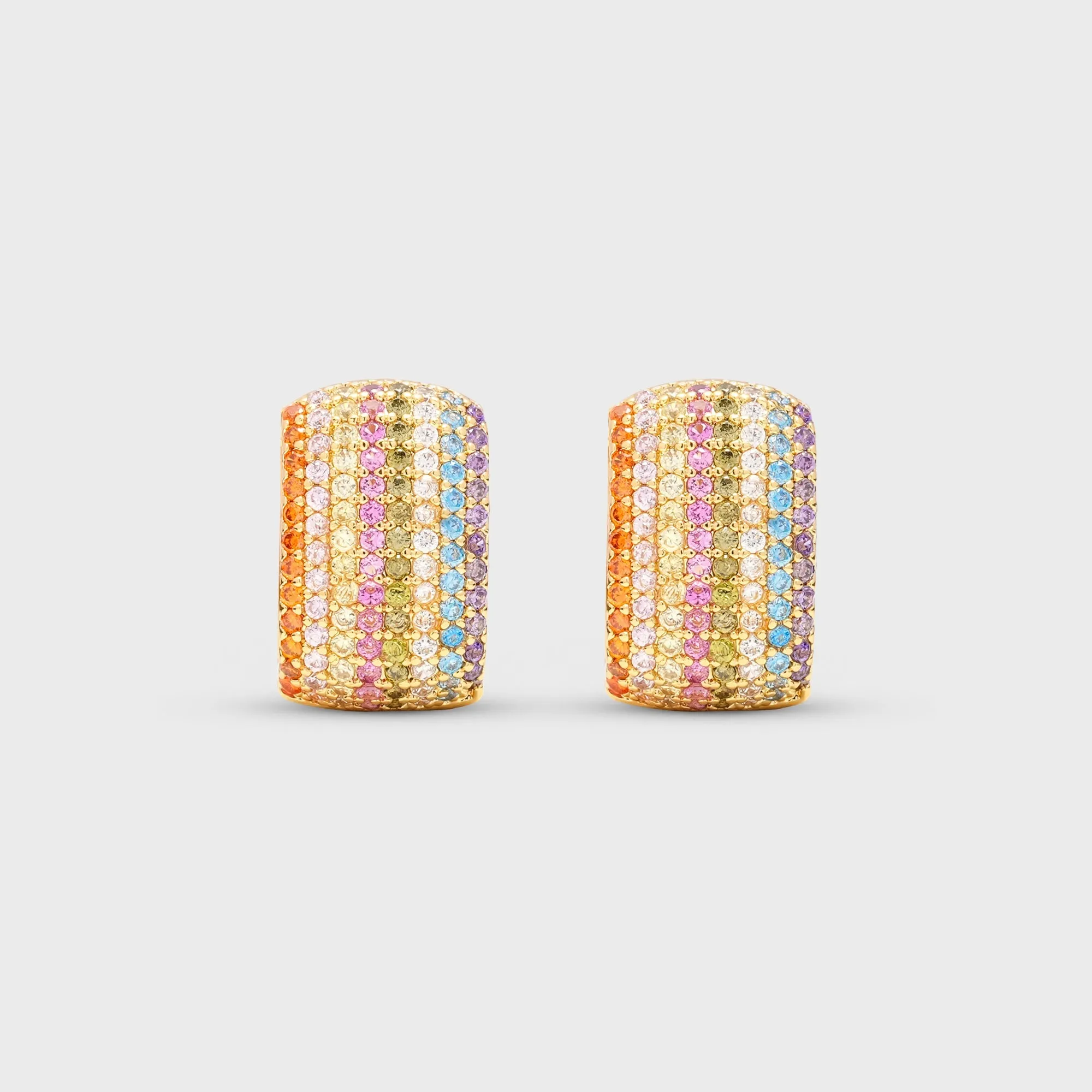 Crystal Haze Exclusive Infinity Hoops Small - Gold / Rainbow sold by Kith