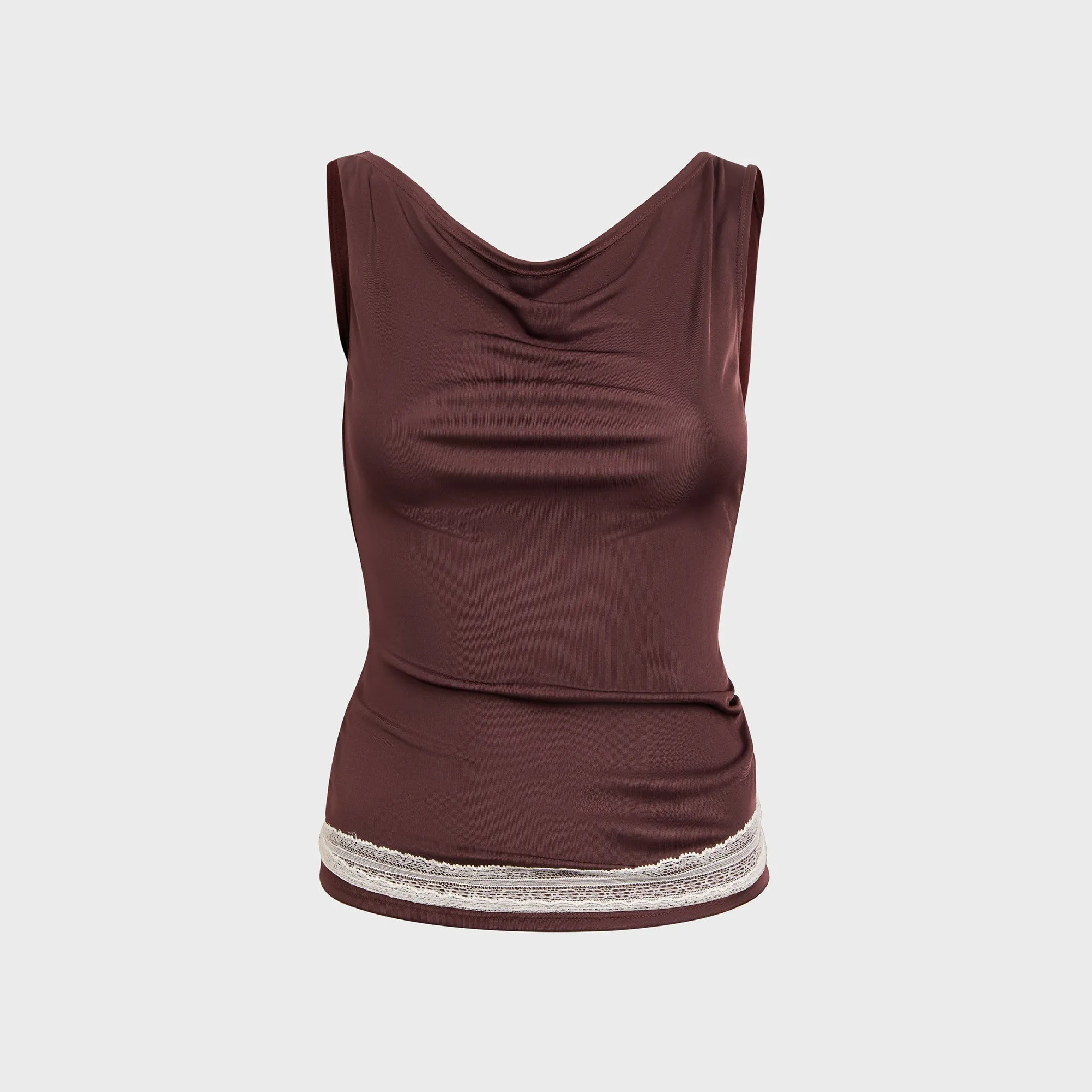 Buci Lace Reese Top - Cocoa sold by Kith