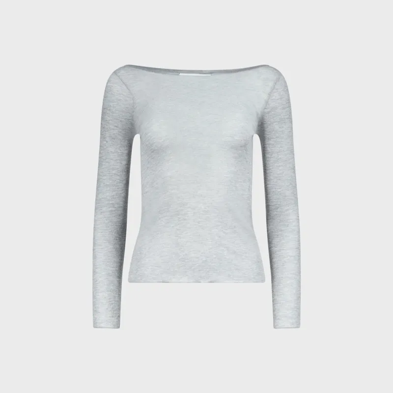 Aya Muse Boatneck Long Sleeve - Grey sold by Kith