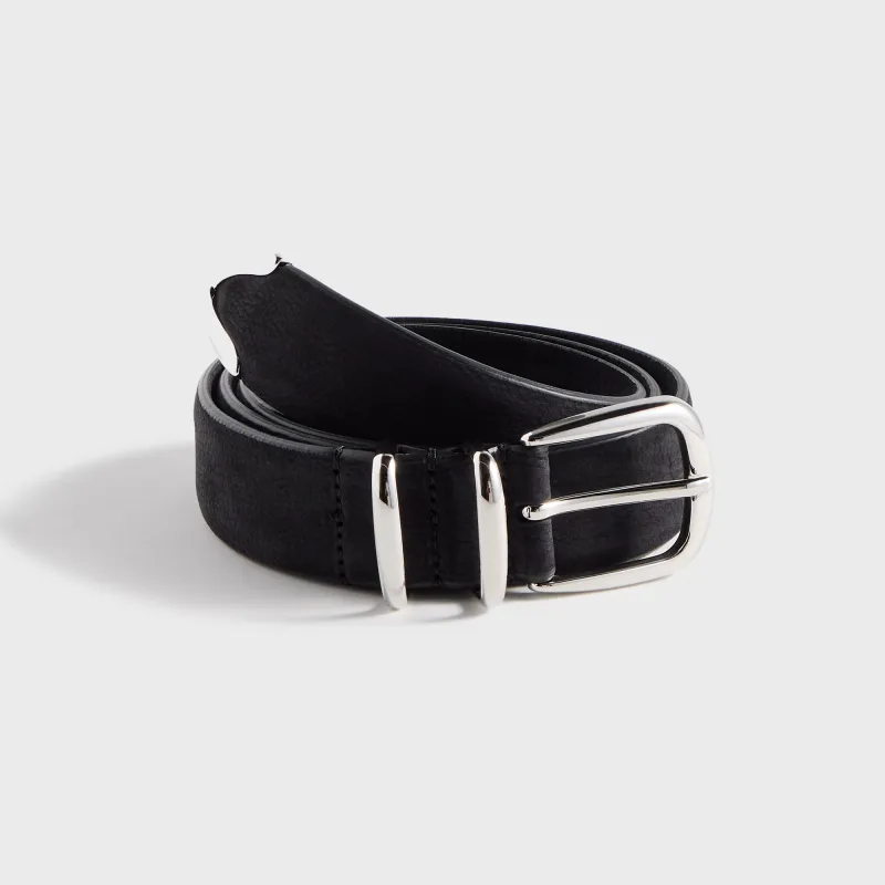 Anderson's Nubuck Leather Western Belt - Black sold by Kith