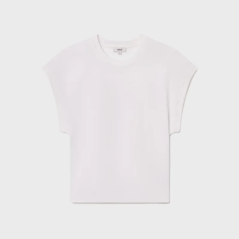 Agolde Meg Tee - White sold by Kith