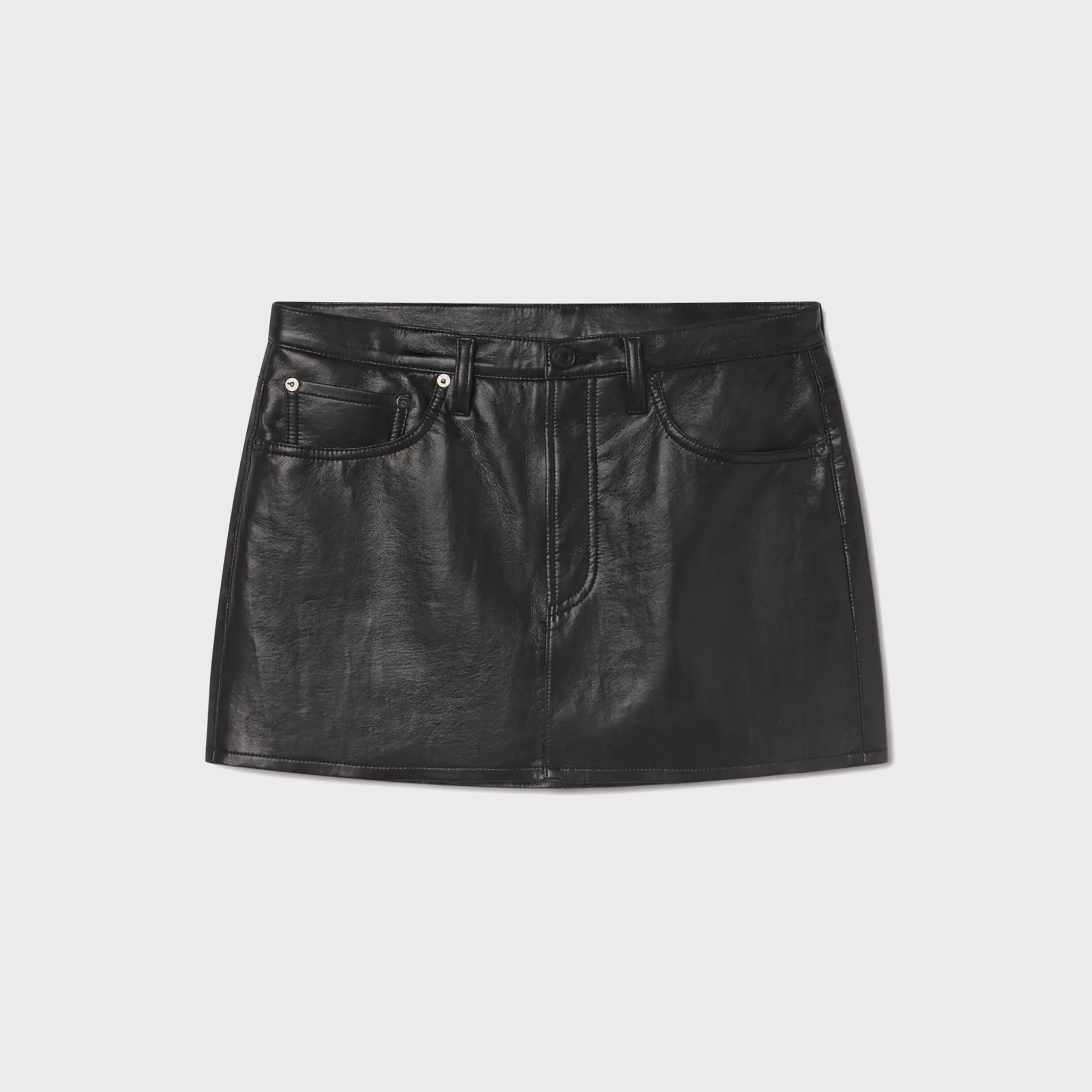 Agolde Keira Mini Skirt - Black sold by Kith