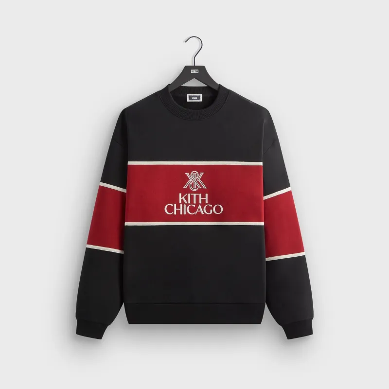 Kith Chicago Panelled Nelson Crewneck - Black sold by Kith