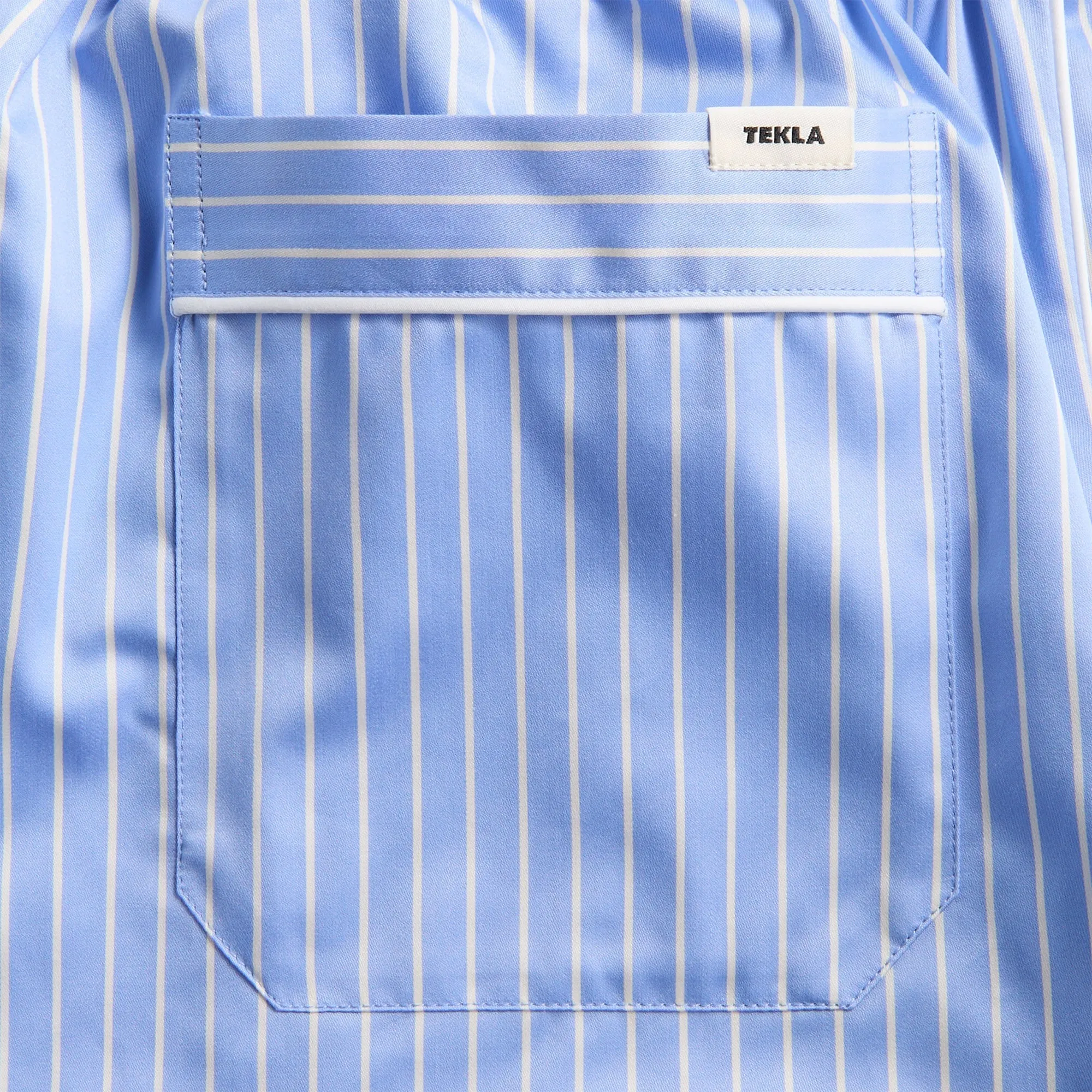 Tekla Sateen Polo Stripes Pyjama Pants - Light Blue sold by Kith product image thumbnail 3