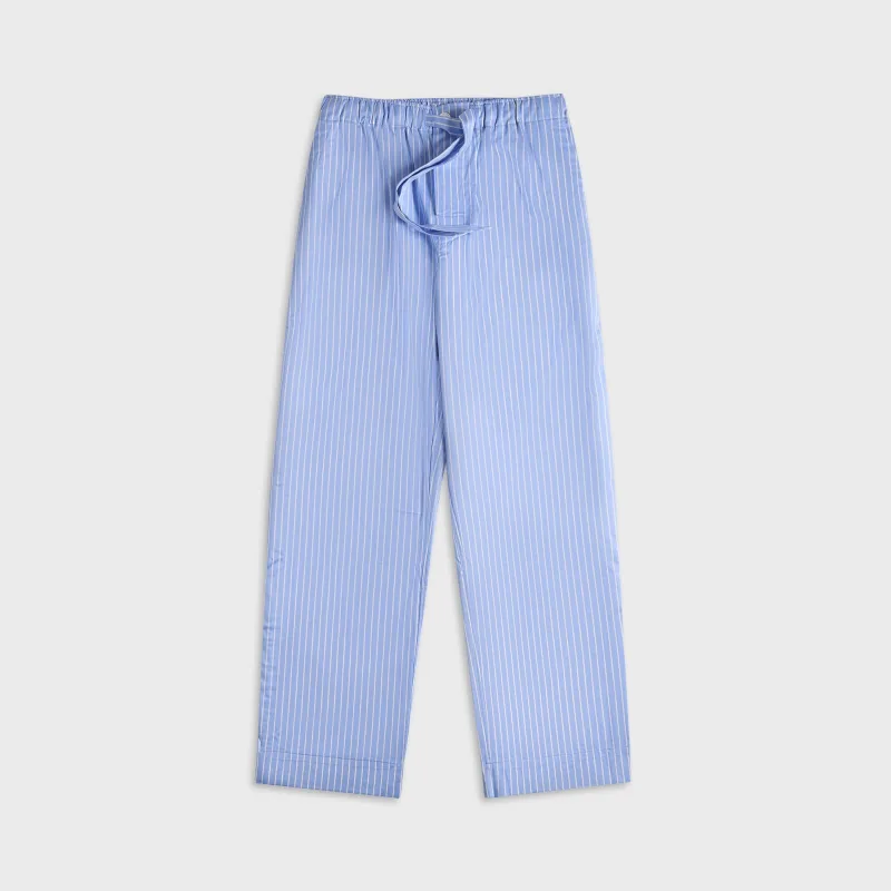 Tekla Sateen Polo Stripes Pyjama Pants - Light Blue sold by Kith