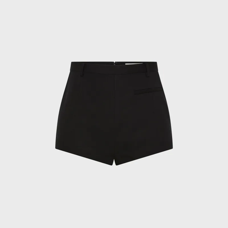 St. Agni Wool Tailored Mini Short - Black sold by Kith