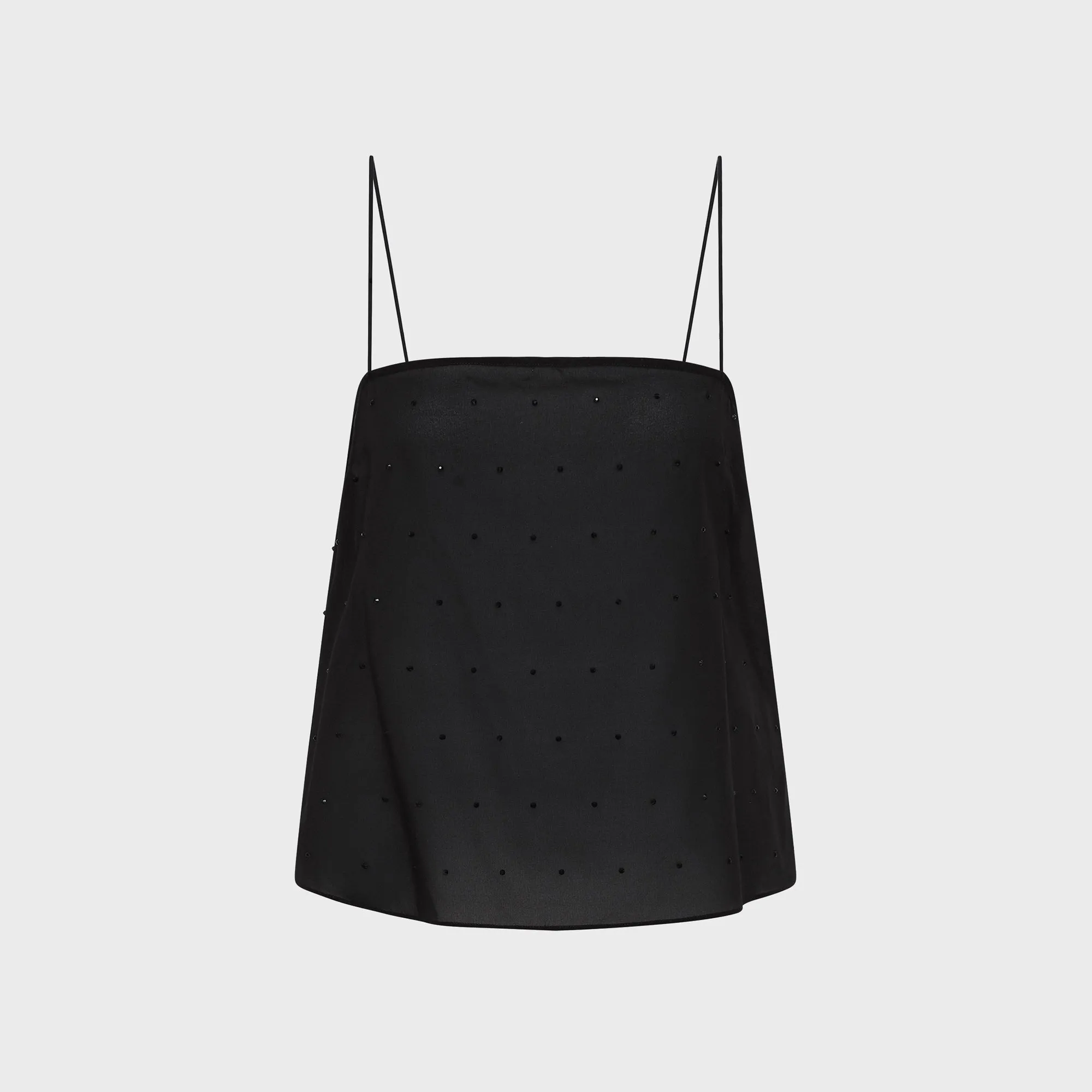 St. Agni Silk Glass Bead Cami - Black sold by Kith