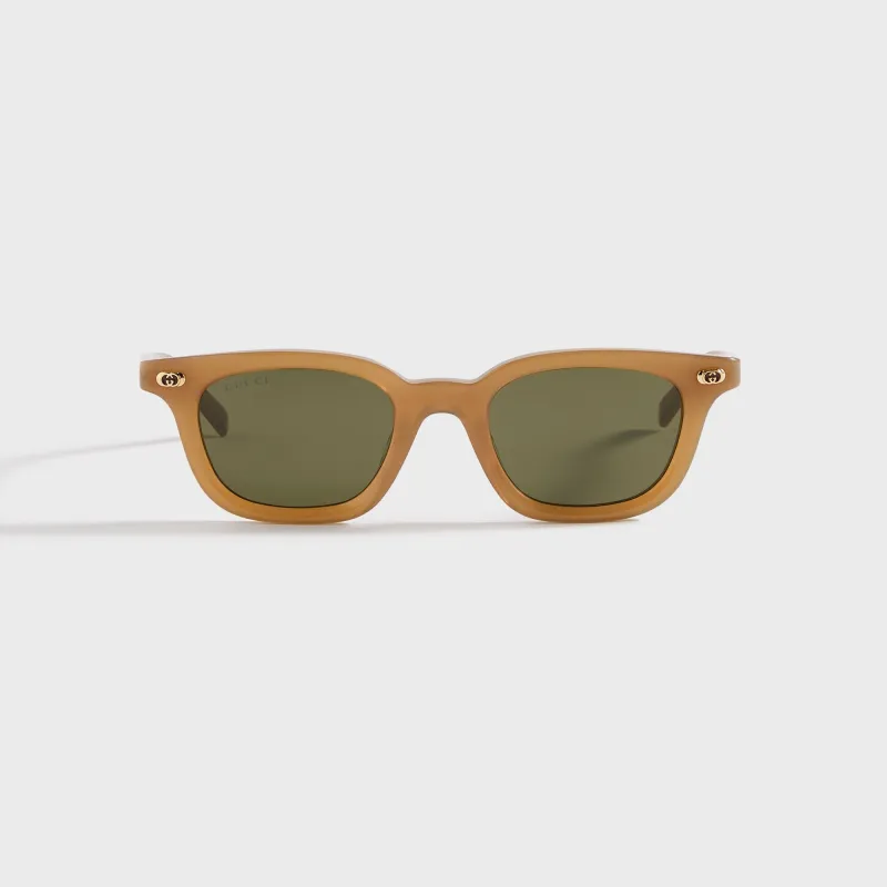 Gucci Oval Frame Sunglasses - Brown / Green sold by Kith