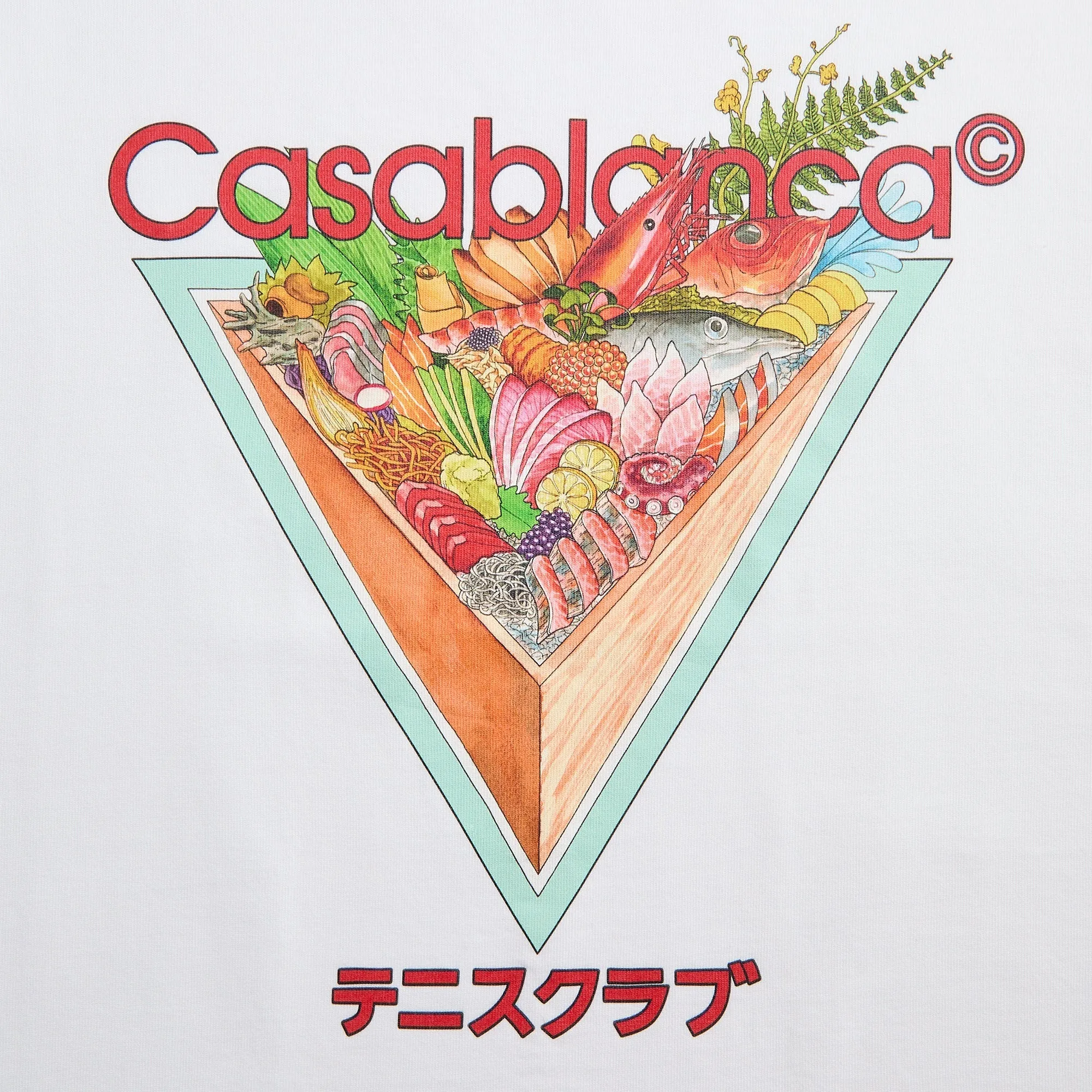 Casablanca Tennis Club Icon Printed Tee Jersey - Bright White sold by Kith product image thumbnail 4