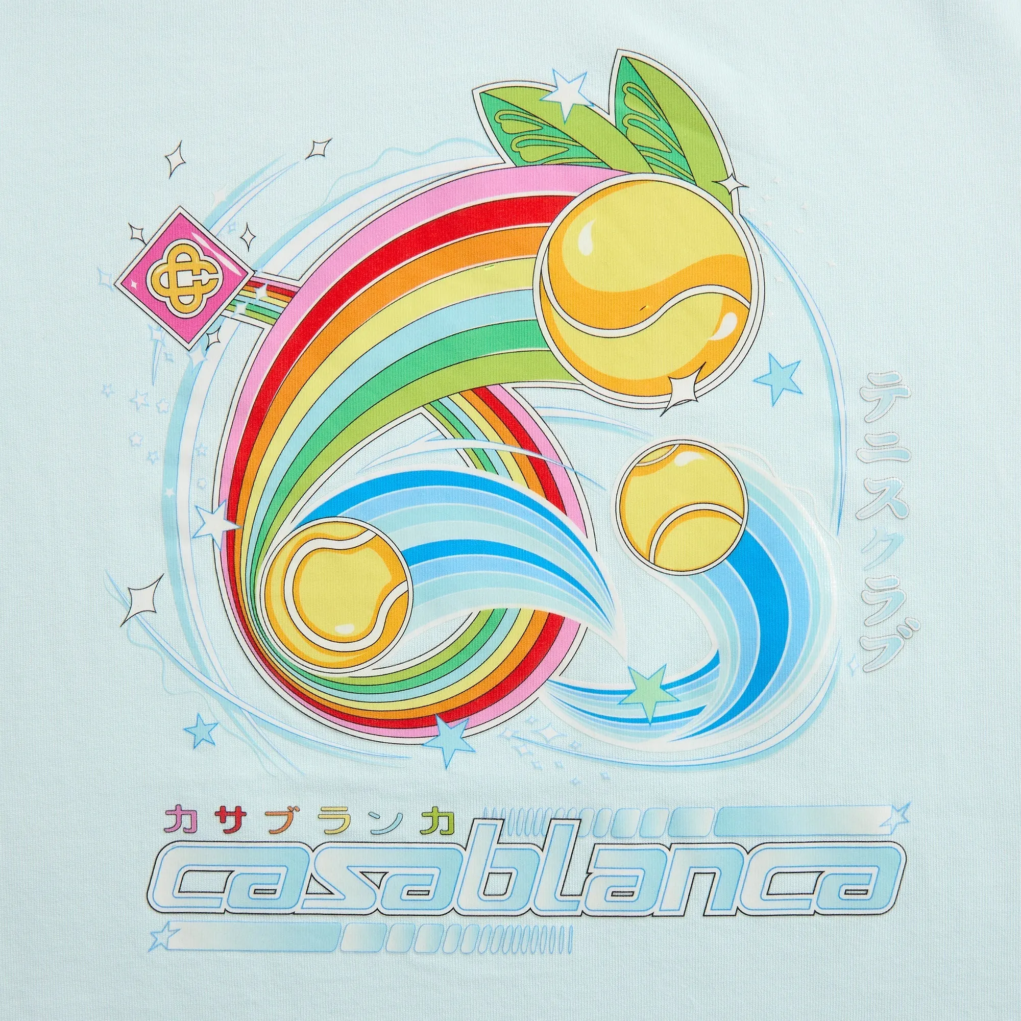 Casablanca Manga Tennis Ball Tee - Pale Blue sold by Kith product image thumbnail 3