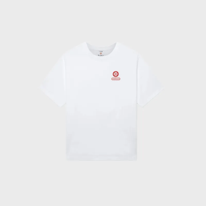 Casablanca Logo Patch Oversized Tee - White sold by Kith