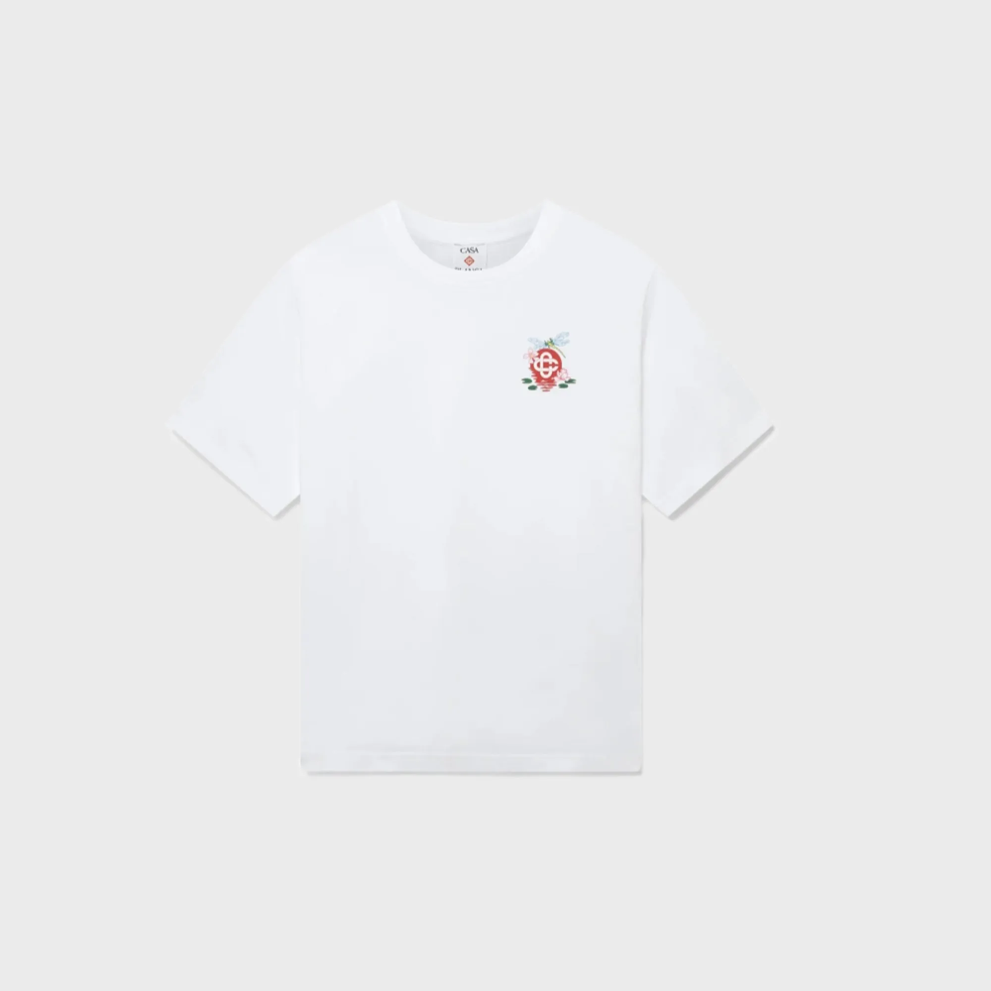 Casablanca Dragonfly Floral Printed Oversized Tee Jersey - White sold by Kith