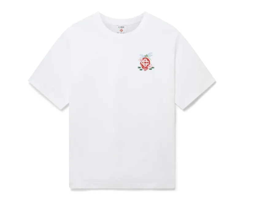 Casablanca Dragonfly Floral Printed Oversized Tee Jersey - White sold by Kith product image thumbnail 2