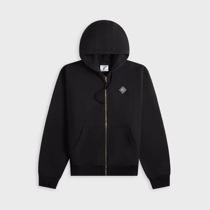 Casablanca Casa Chrome Full Zip Hoodie - Black sold by Kith
