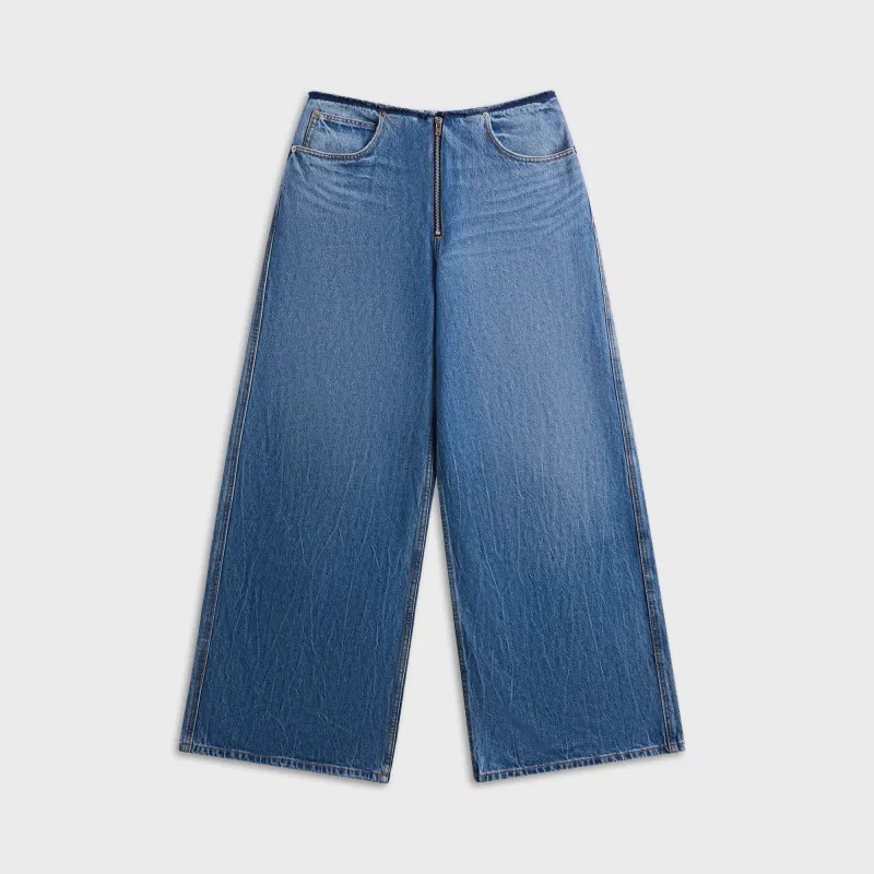 Alexander Wang Surge Wide Leg Jean - Blue sold by Kith