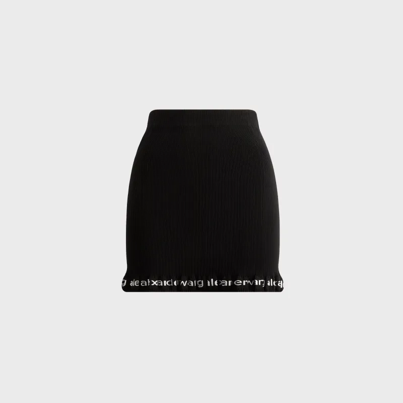 Alexander Wang Ribbed Mini Skirt - Black sold by Kith