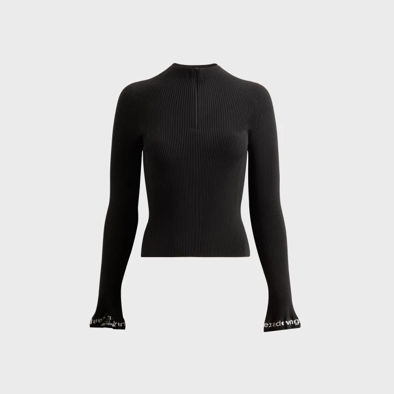 Alexander Wang Ribbed Long Sleeve Turtleneck - Black sold by Kith