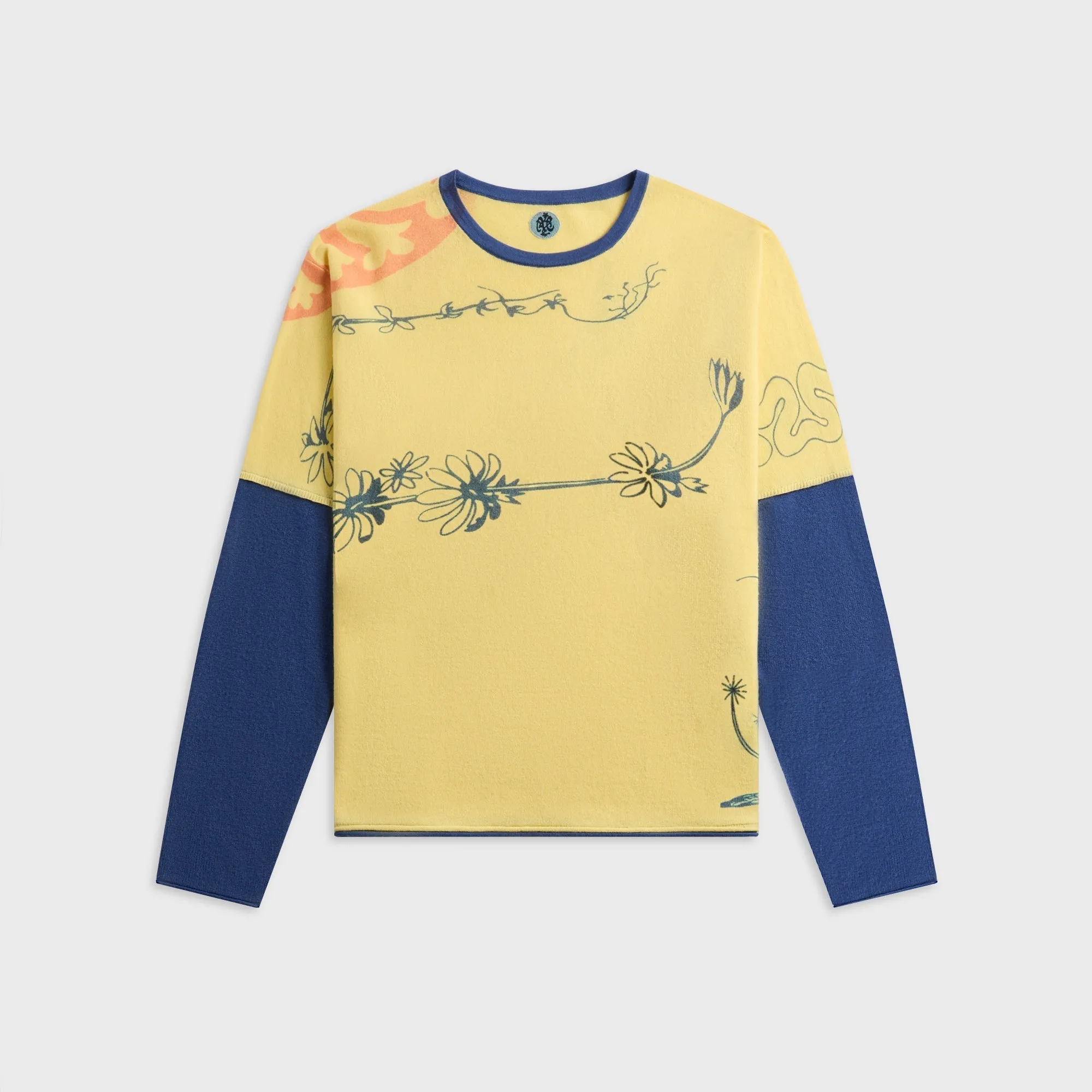 ADRIAN CASHMERE Daisy Double Layer Tee - Yellow sold by Kith
