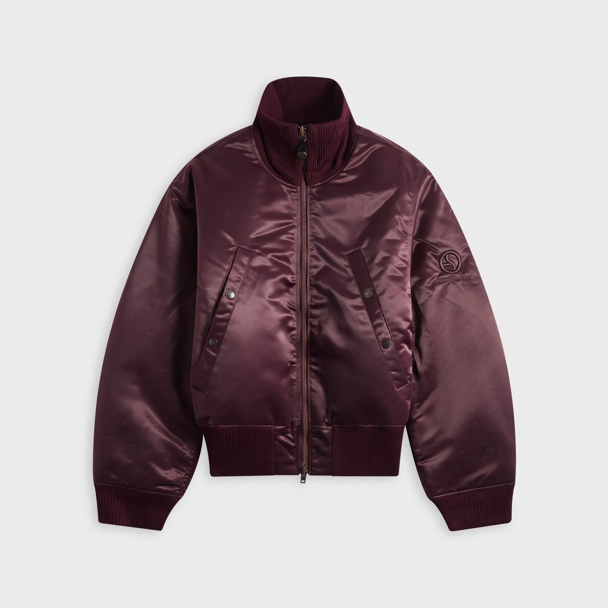 Acne Studios Technical Bomber Jacket - Burgundy sold by Kith